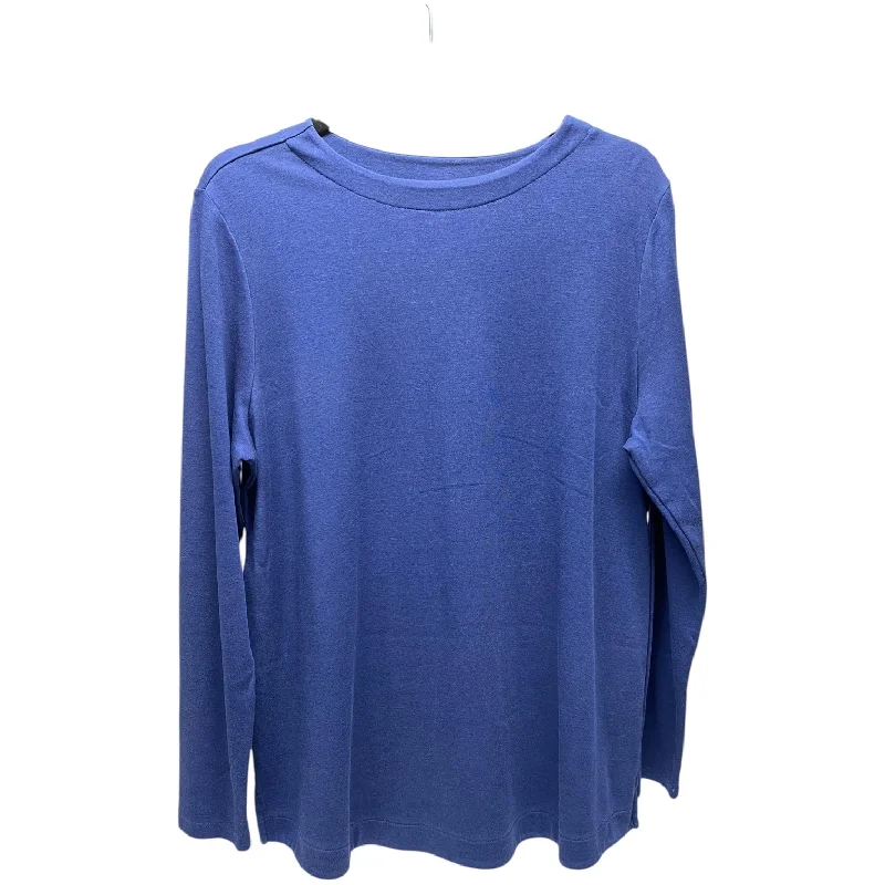 women's tops with bell sleevesTop Long Sleeve Basic By J. Jill In Blue, Size: L