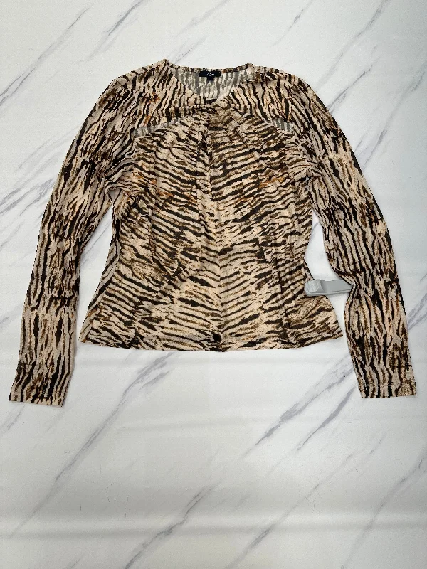 women's tops for those who want to invest in timeless piecesTop Long Sleeve By Rails In Animal Print, Size: L