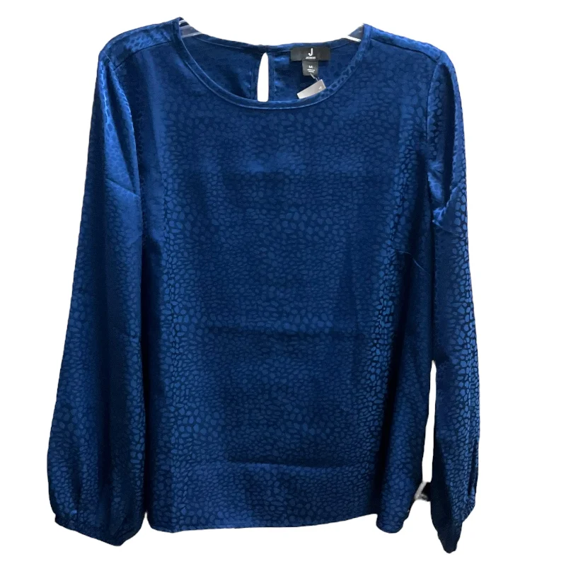 three-quarter sleeve women's topsTop Long Sleeve Designer By Jason Wu In Blue, Size: M