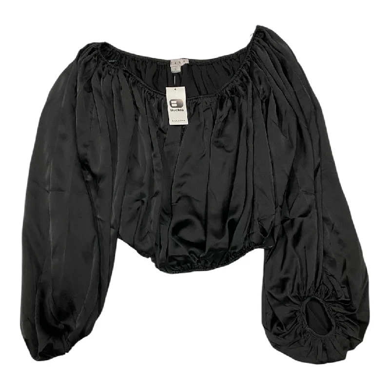 women's tops for black-tie affairsTop Long Sleeve By Hyfve In Black, Size: L