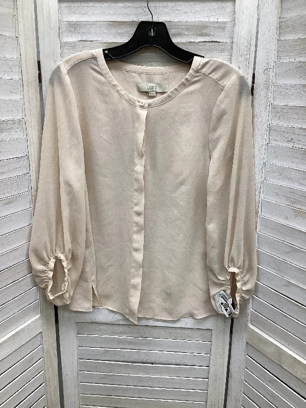 women's tops for those who prefer classic over trendy stylesTop Long Sleeve By Loft In Cream, Size: Xs