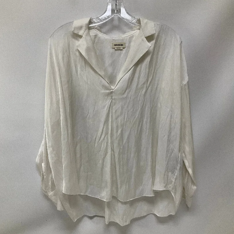 women's tops for maximalist fashion loversTop Long Sleeve By Zadig And Voltaire In Ivory, Size: S