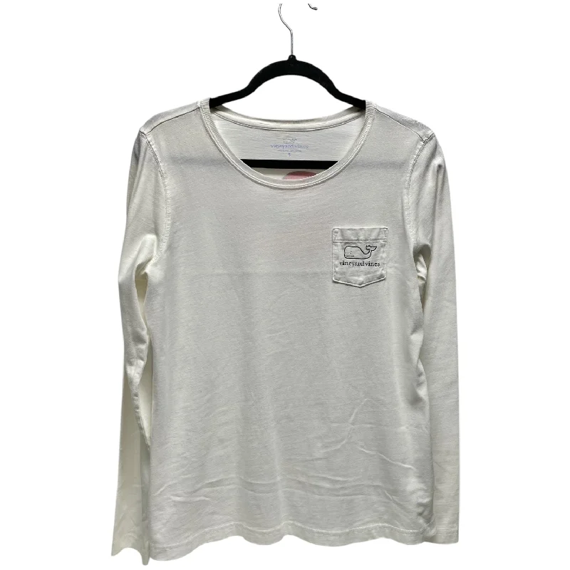 women's tops for those who want to create outfits that are both trendy and timelessTop Long Sleeve By Vineyard Vines In White, Size: S