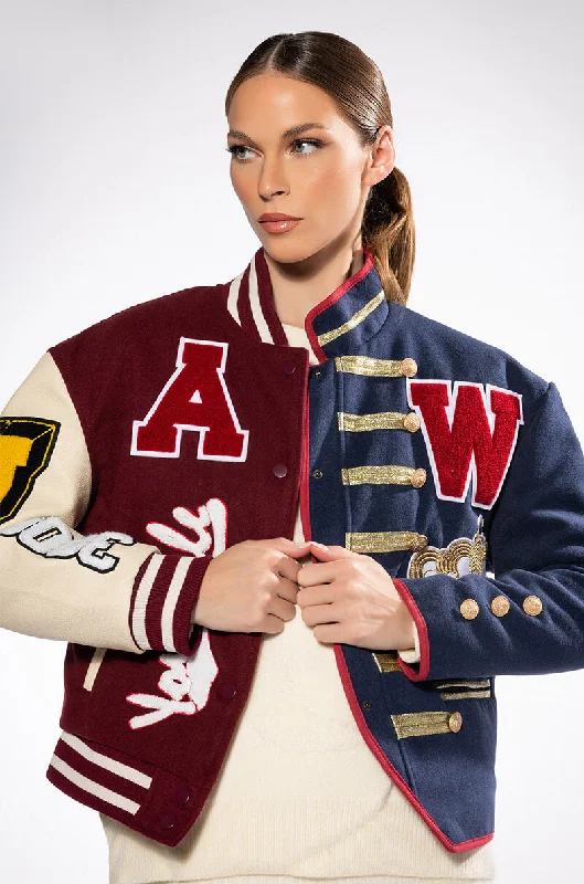 women's coats with pocketsACADEMY BOMBER WITH DETACHABLE TRENCH