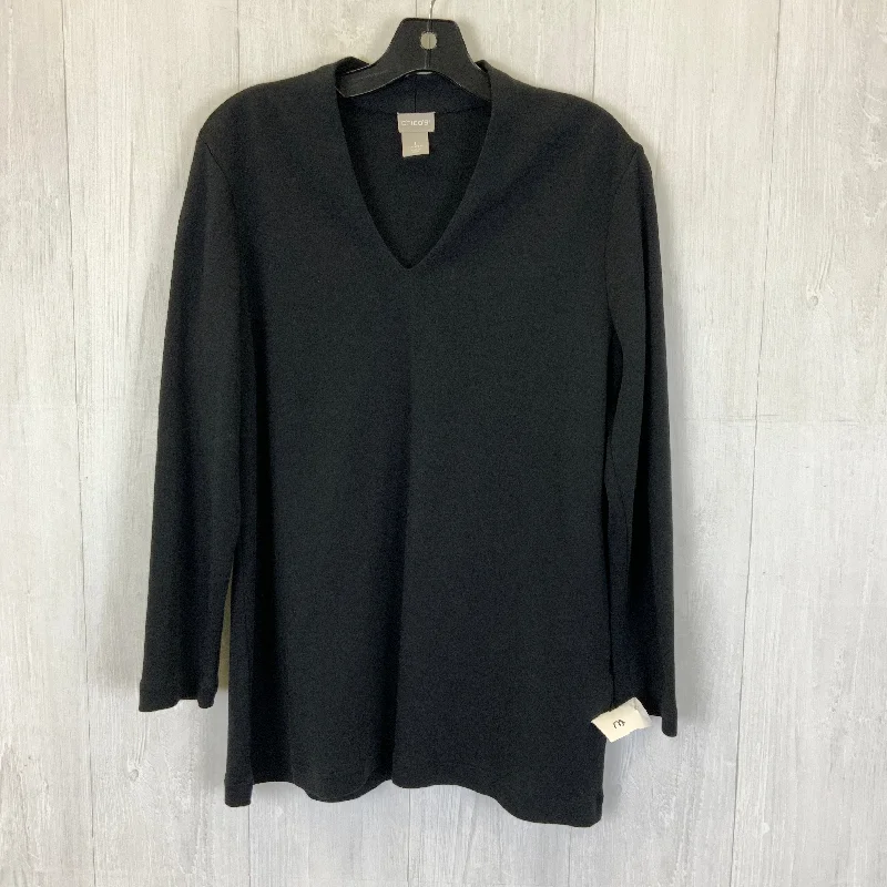 women's tops for those who want to invest in timeless piecesTop Long Sleeve By Chicos In Black, Size: M