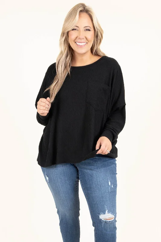 women's tops for those who love to dress up their casual looks with stylish topsShe's Perfection Top, Black