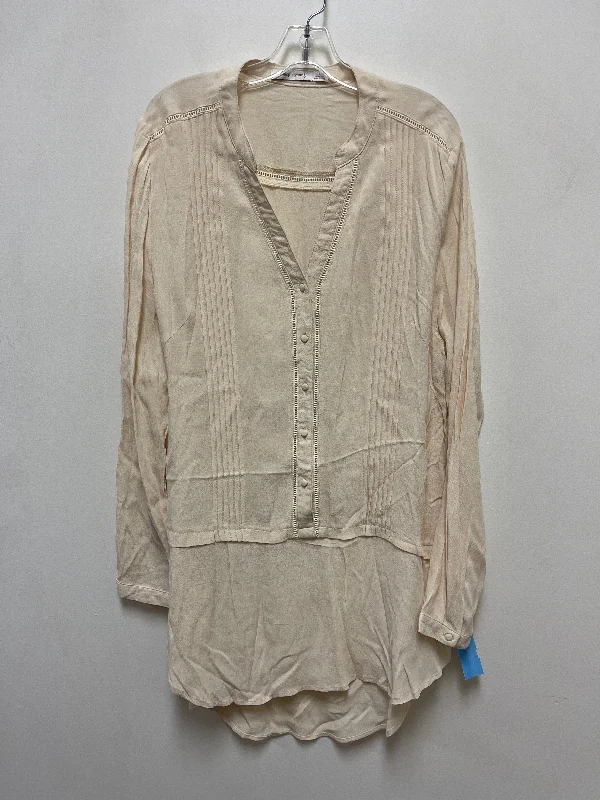 women's tops for those who want to create outfits that are both unique and memorableTunic Long Sleeve By Bishop + Young In Cream, Size: L