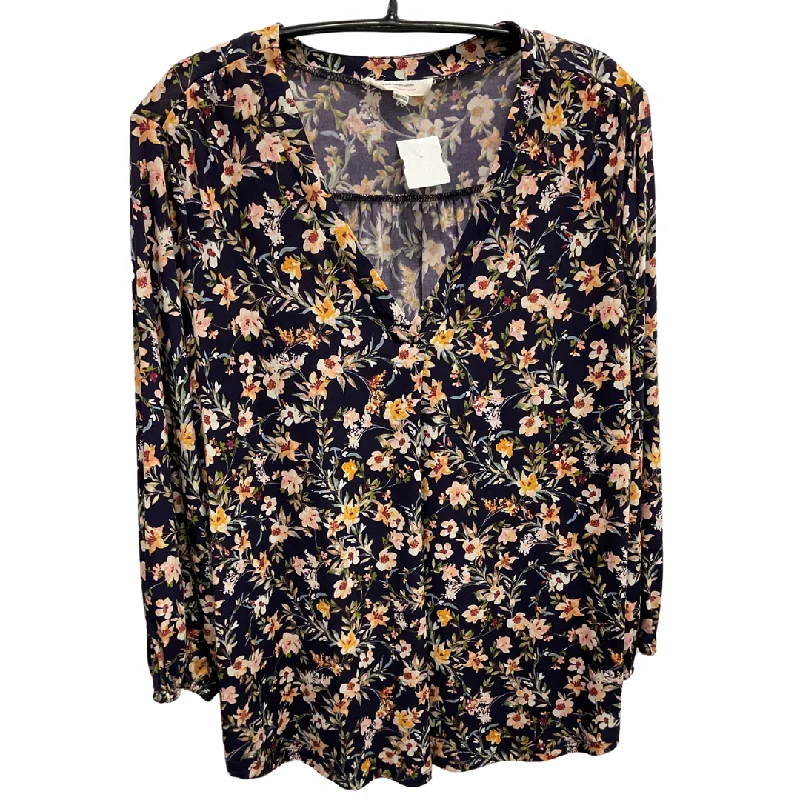 women's tops with bell sleevesTop Long Sleeve By Two By Vince Camuto In Floral Print, Size: L