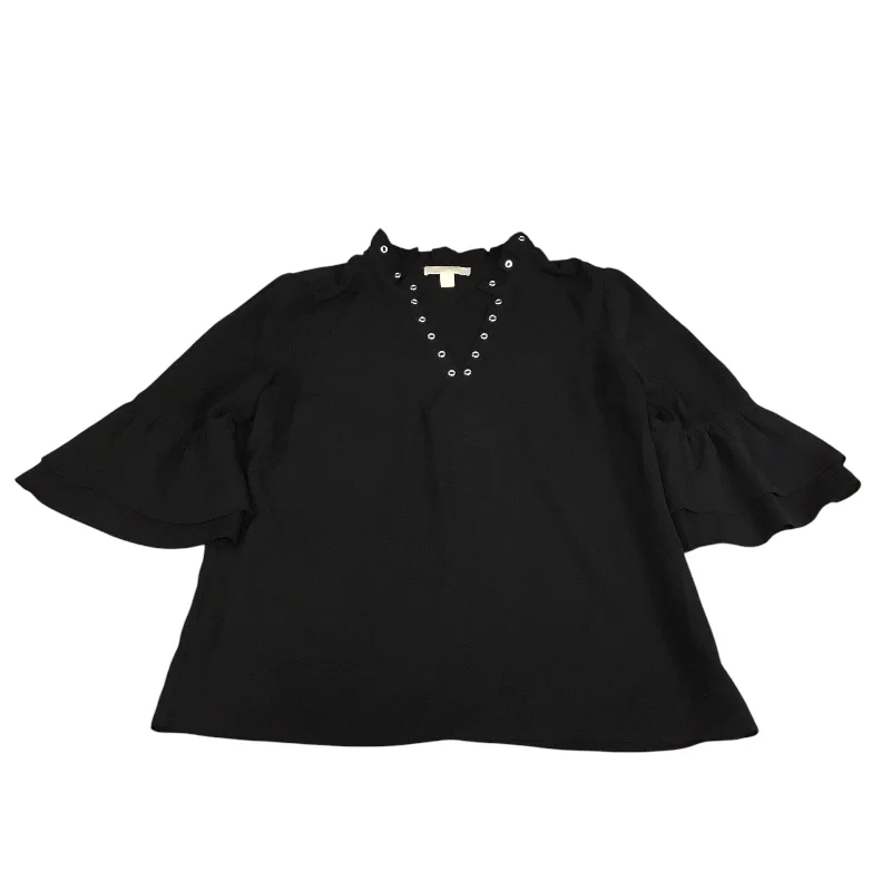 women's tops for those who prefer classic over trendy stylesTop Long Sleeve By Michael By Michael Kors In Black, Size: L