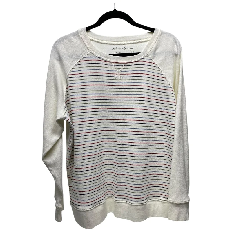 women's tops for picnics in the parkTop Long Sleeve By Eddie Bauer In Striped Pattern, Size: Xl