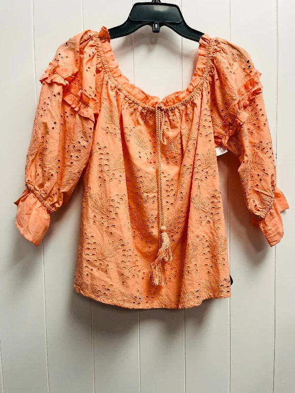 women's tops for those who want to create outfits that are both unique and memorableTop Long Sleeve By Anthropologie In Orange, Size: 10