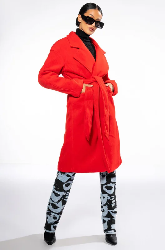 women's coats for cocktail partiesSAINT REGIS WOOL LIKE TRENCH COAT