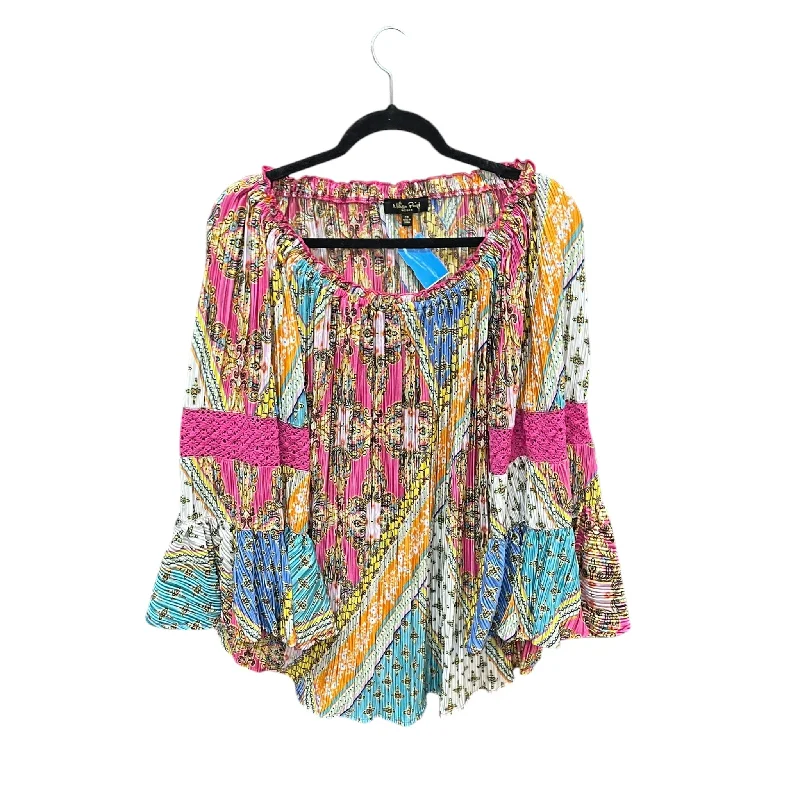 women's tops for those who prefer classic over trendy stylesTop Long Sleeve By Melissa Paige In Multi-colored, Size: 2x