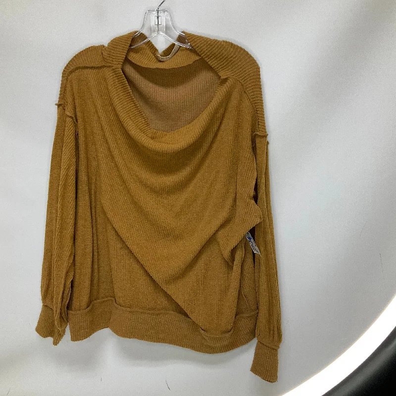 women's tops for those who want to show off their figure in a flattering wayTop Long Sleeve By We The Free In Brown, Size: Xs