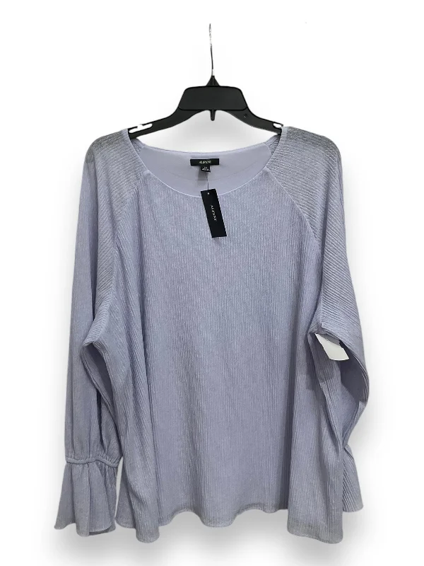 women's tops for those who want to wear pieces that are both functional and fashionableTop Long Sleeve Basic By Alfani In Purple, Size: Xxl