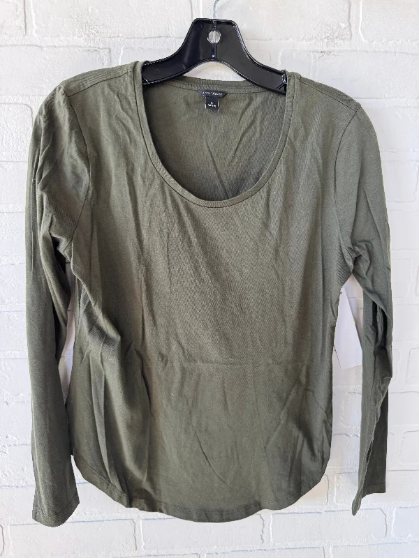 women's tops for those who want to create outfits that are both unique and memorableTop Long Sleeve Basic By Ann Taylor In Green, Size: M