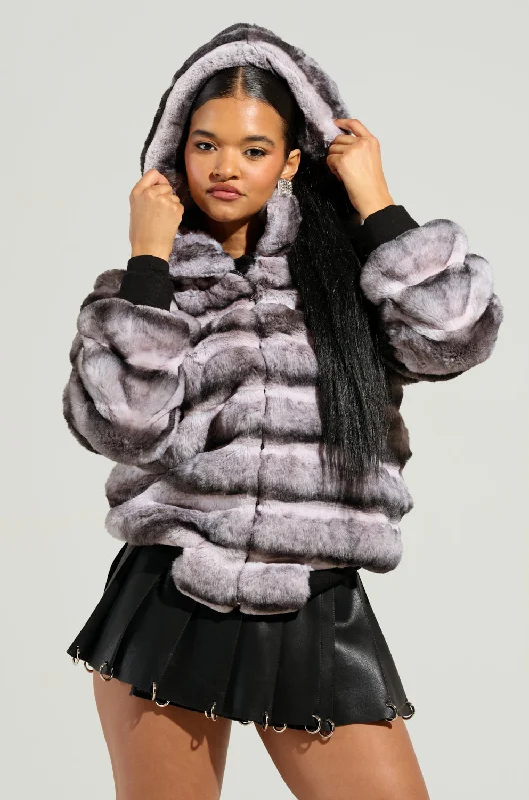 trendy women's coatsMINA FAUX FUR BOMBER