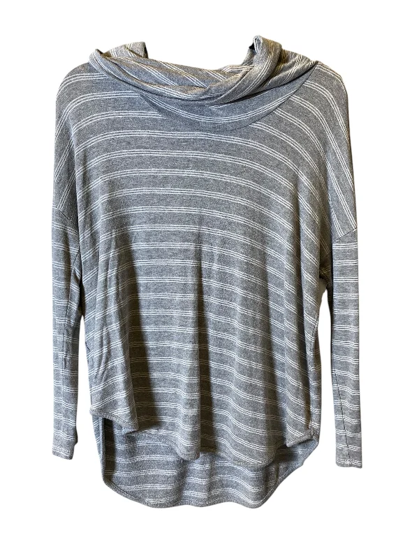 women's tops with cinched waistsTop Long Sleeve By Lou And Grey In Grey, Size: M