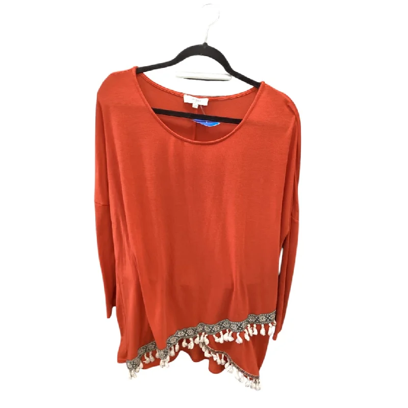 women's tops for those who want to make a bold fashion statement with their choice of topsTop Long Sleeve By Umgee In Orange, Size: L