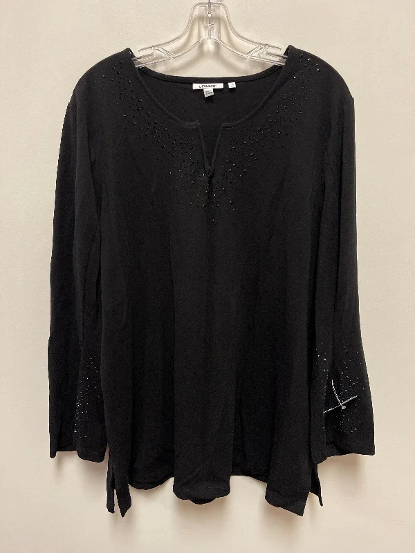 women's tops for those who want to add a pop of color to their outfitsTop Long Sleeve By Chicos In Black, Size: 2x