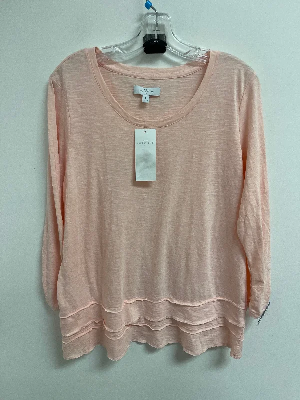 women's tops for those who seek both style and comfortTop Long Sleeve By New Directions In Pink, Size: L