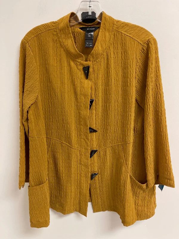 women's tops for summer festivalsTop Long Sleeve By Ali Miles In Yellow, Size: M