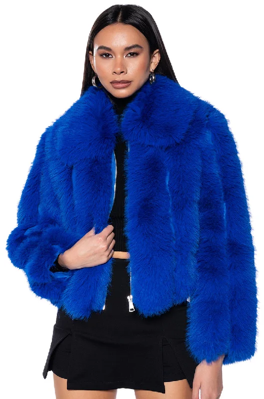 women's down coatsMARS GIRL FAUX FUR JACKET