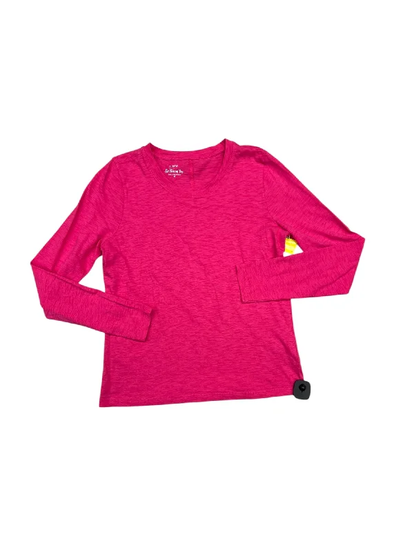 women's tops for date nightsTop Long Sleeve By J. Crew In Pink, Size: M