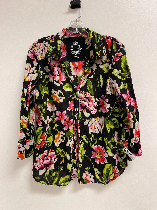 women's tops for those who love to shop for unique findsTop Long Sleeve By Clothes Mentor In Floral Print, Size: L