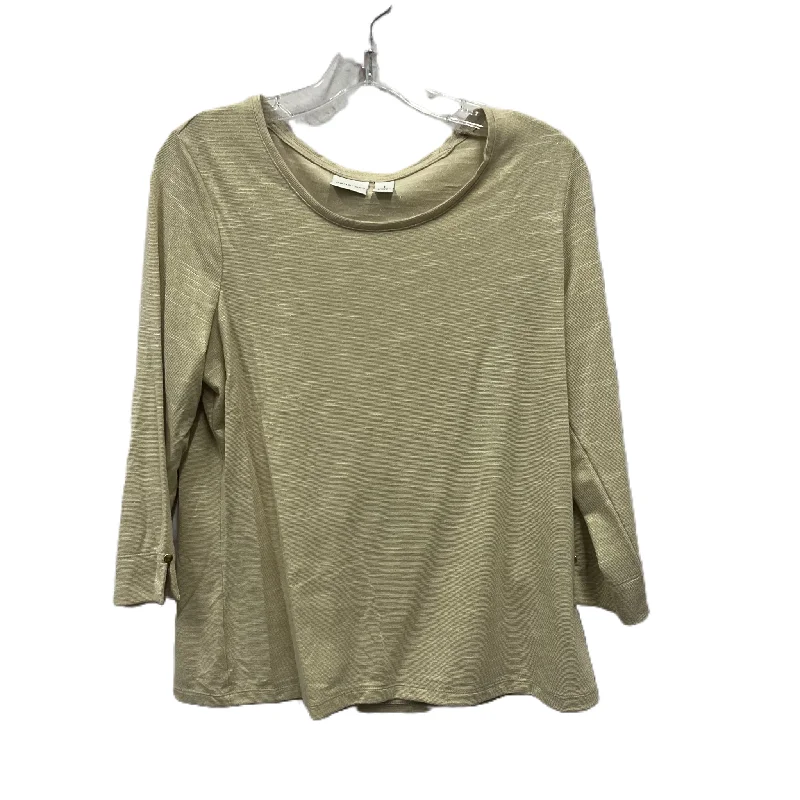 women's tops for those who want to invest in timeless piecesTop Long Sleeve By Zenergy By Chicos In Gold, Size: M