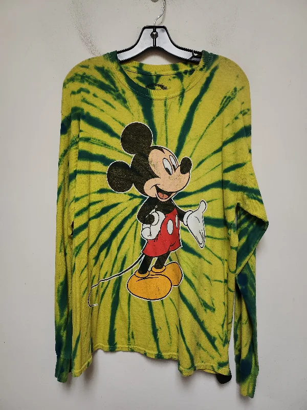 women's tops for picnics in the parkTop Long Sleeve Basic By Disney Store In Tie Dye Print, Size: M