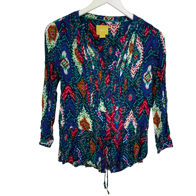 women's tops for those who want to elevate their everyday wear with chic and elegant piecesTop Long Sleeve By Maeve In Blue, Size: 2p