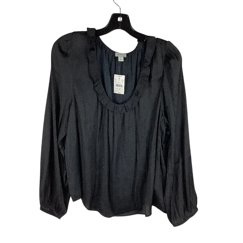 women's tops for beach outingsTop Long Sleeve By J. Crew In Black, Size: Xl