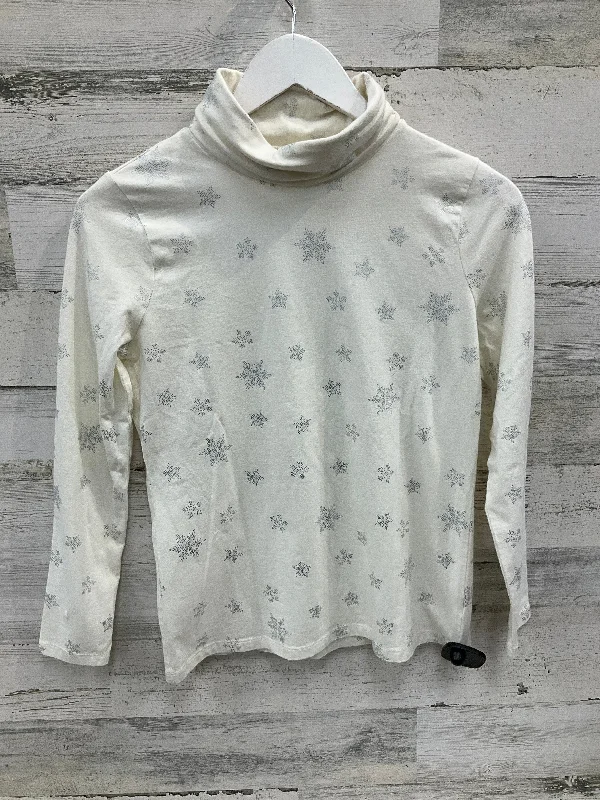 women's tops for those who love to shop for unique findsTop Long Sleeve By Talbots In Cream & Silver, Size: Sp