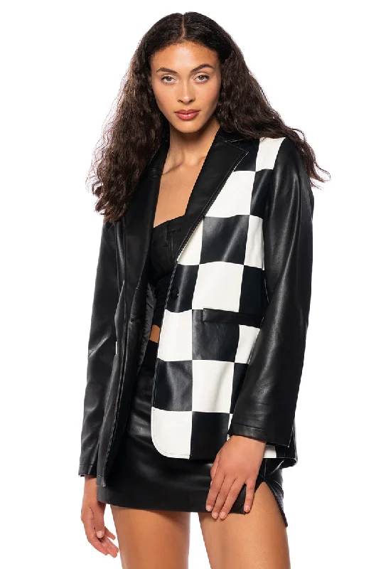 women's stylish coatsCHECK IT OUT PU BLAZER