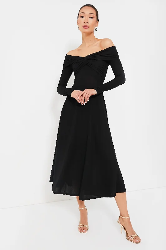 Chic DressBlack Off The Shoulder Maxi Dress