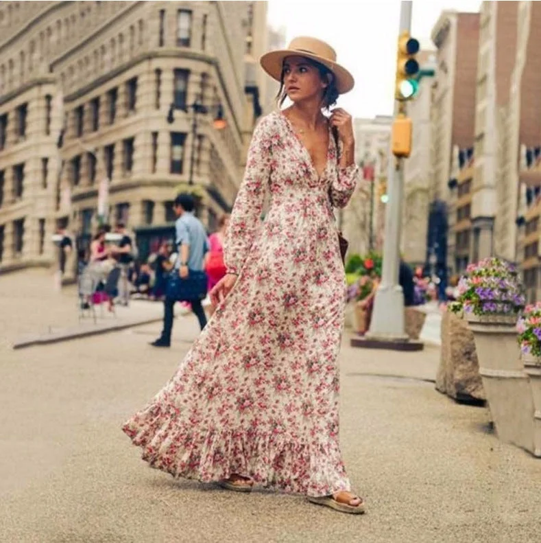 Bridesmaid DressHuntington Floral Boho Maxi Dress - FINAL SALE