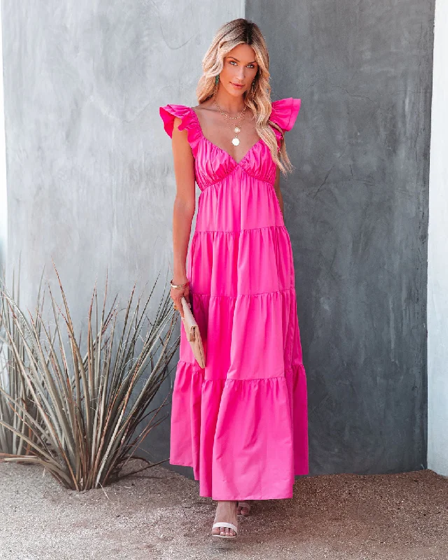 Custom DressKittenAlarm - Caprice Tiered Ruffle Maxi Dress