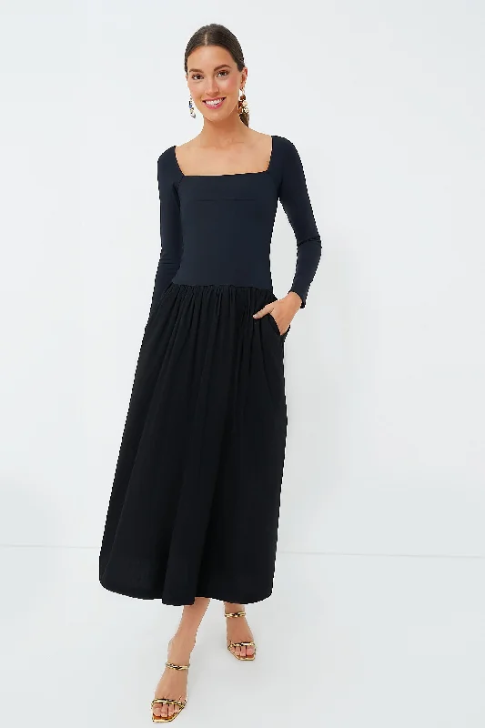 women's solid color dressesBlack Deeda Maxi Dress