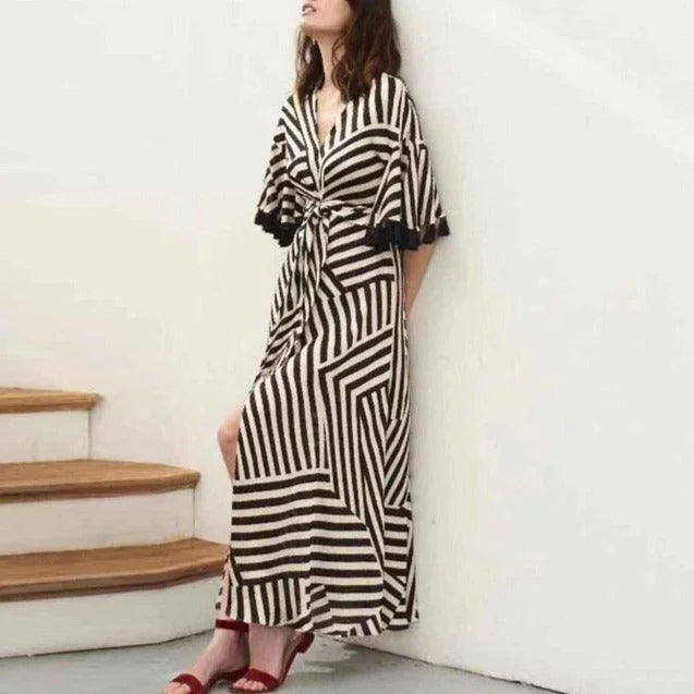 women's empire-line dressesKittenAlarm - Marie Striped Maxi Dress