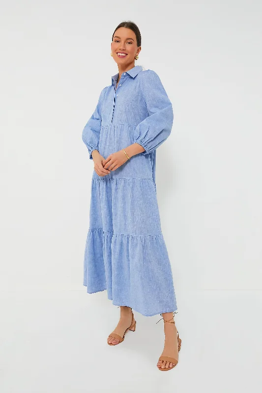 Tea-Length DressChambray Mabel Maxi Dress