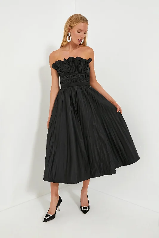 Denim DressBlack Pleated Maxi Dress