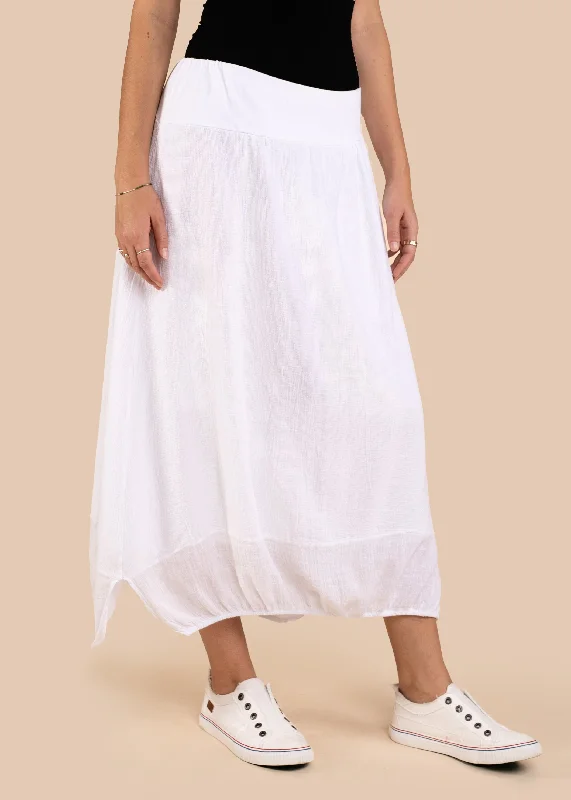 women's wrap skirtsLeela Linen Skirt in White