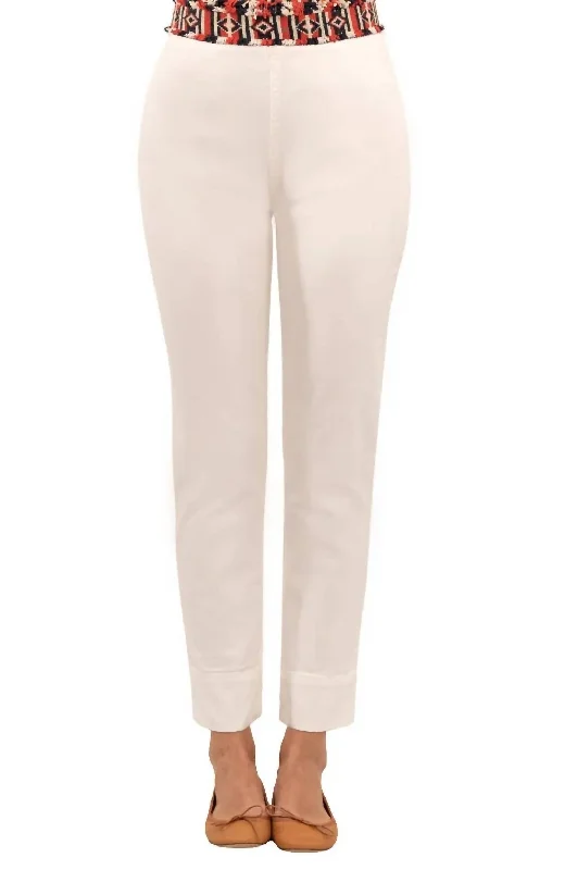 women's flare pantsDenim Pull On Pants In White