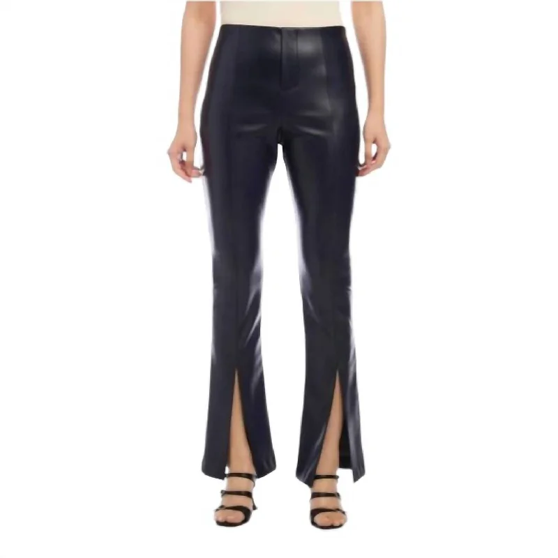 women's luxury pantsFront Slit Pants In Navy