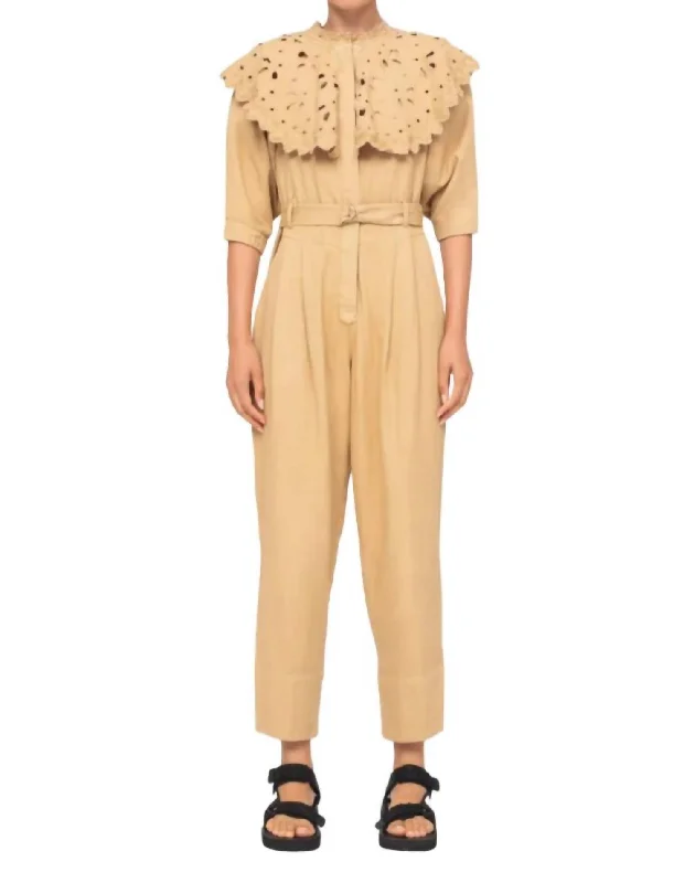 women's tactical pantsHazel Jumpsuit In Camel