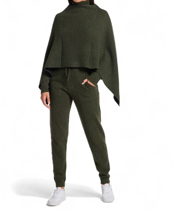 women's workout pantsLondone Cashmere Jogger In Army Green