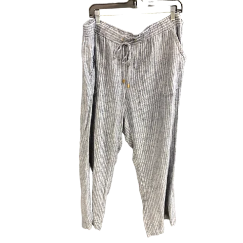 women's mini pantsPants Linen By Ellen Tracy In Striped Pattern, Size: Xl