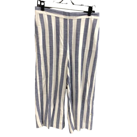 women's spandex pantsPants Wide Leg By Banana Republic In Blue & White, Size: 10