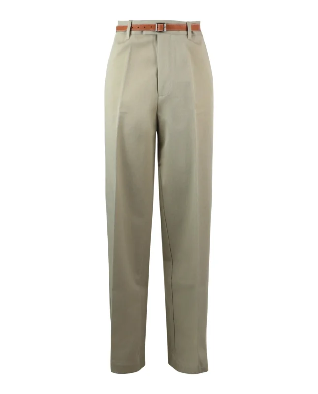 women's cotton pantsRefined Wide-Leg Pants